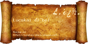 Lucskai Ábel névjegykártya